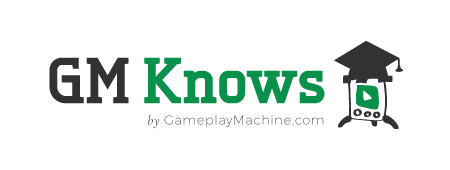 GM Knows logo, Gmachine, GameplayMachine Knows