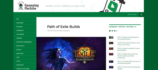 Path of Exile PoE resources Best Path of Exile Builds Popular PoE Builds and guides Streamers 