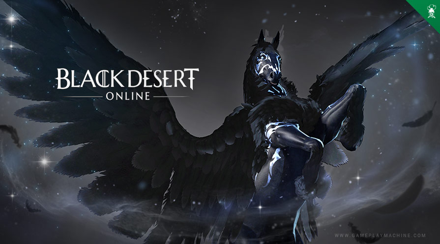 BDO Black Desert Nightmare Arduanatt Black Pegasus mount MMORPG