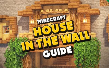 MINECRAFT tutorial guide how to build HOUSE in the wall, Small house building, impressive, cozy