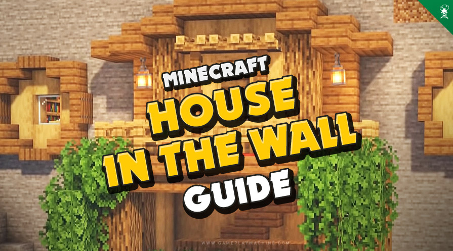 MINECRAFT tutorial guide how to build HOUSE in the wall, Small house building, impressive, cozy