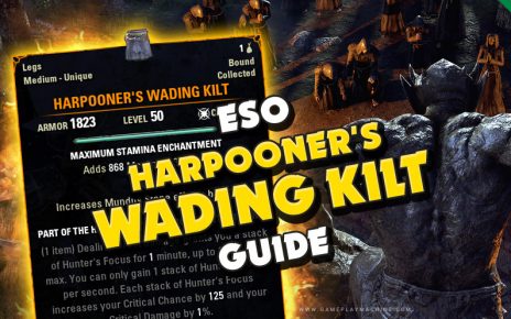 How to get Harpooner's Wading Kilt ESO Blackwood, best way to get, how long, WATERPLANTS (NIRNROOT, WATER HYACINTH, PURE WATER NODE, WATER SKIN / Kothringi-Cut Leather, Bog-Blue Jasper Fetish; Silverweave Cord; Wolf-Tail Sash; how to get Tide-Glass Beads